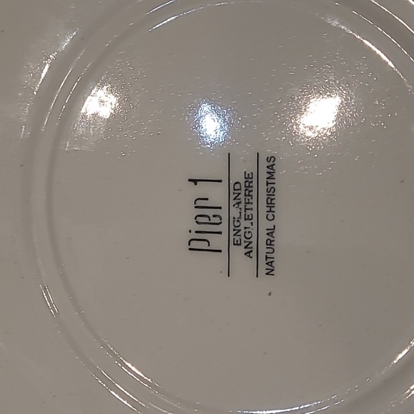 VINTAGE PIER 1 "NATURAL CHRISTMAS" ENGLAND ANGLETERRE DINNER PLATES - Picture 6 of 11